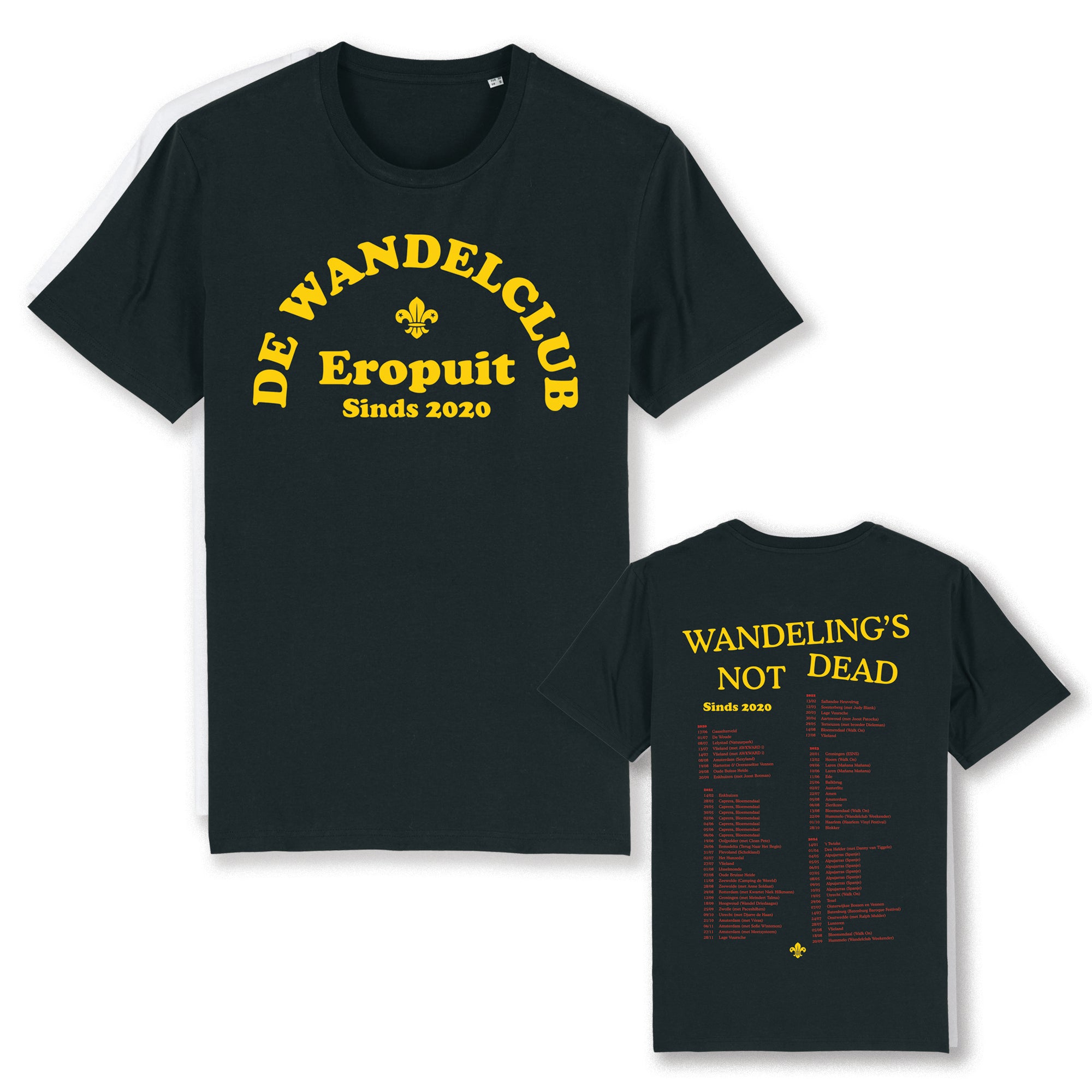 T-shirt Wandeling's Not Dead - zwart